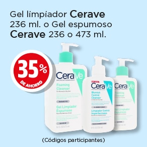 Gel limpiador Cerave 35% de ahorro